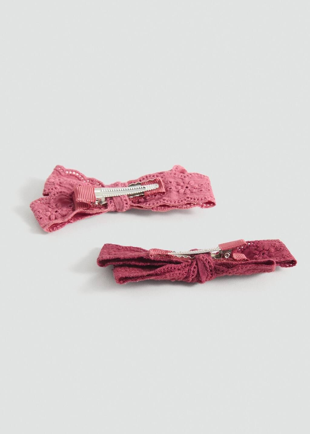 Pink Pack Of 2 Fur-Effect Hair Clips, Light-Pastel Pink, large image number 0