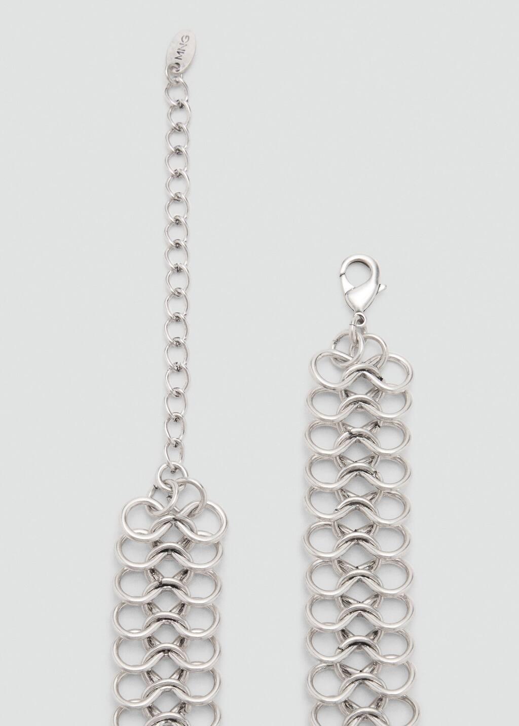 Silver Metallic Flower Chain Belt, 0201_PL, large image number 1