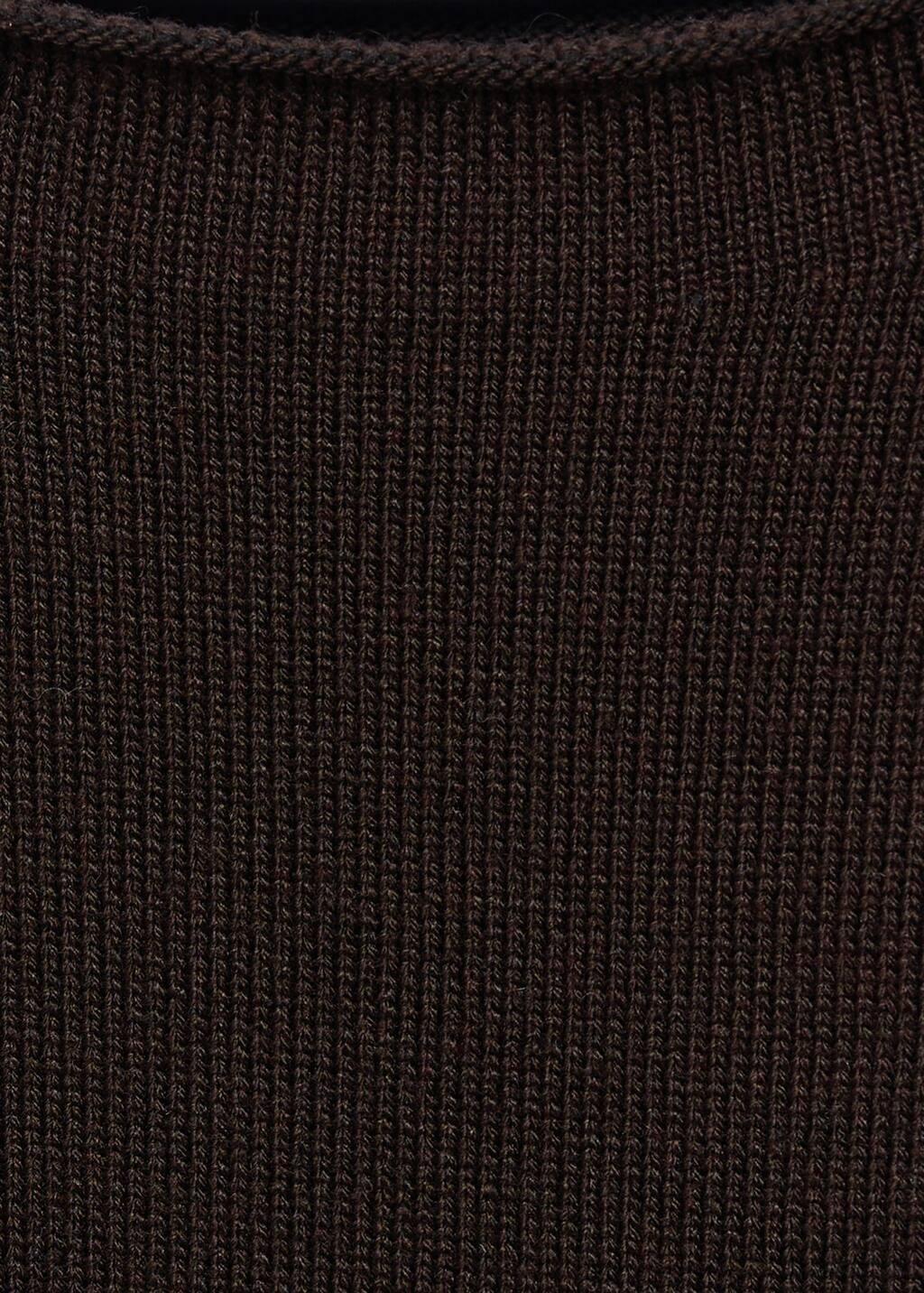 Brown Sleeveless Fine-Knit Sweater, , large image number 2