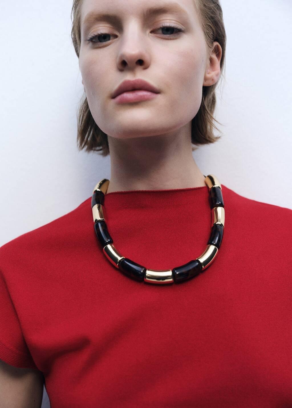 Red Sleeveless Fine-Knit Sweater, Red, medium