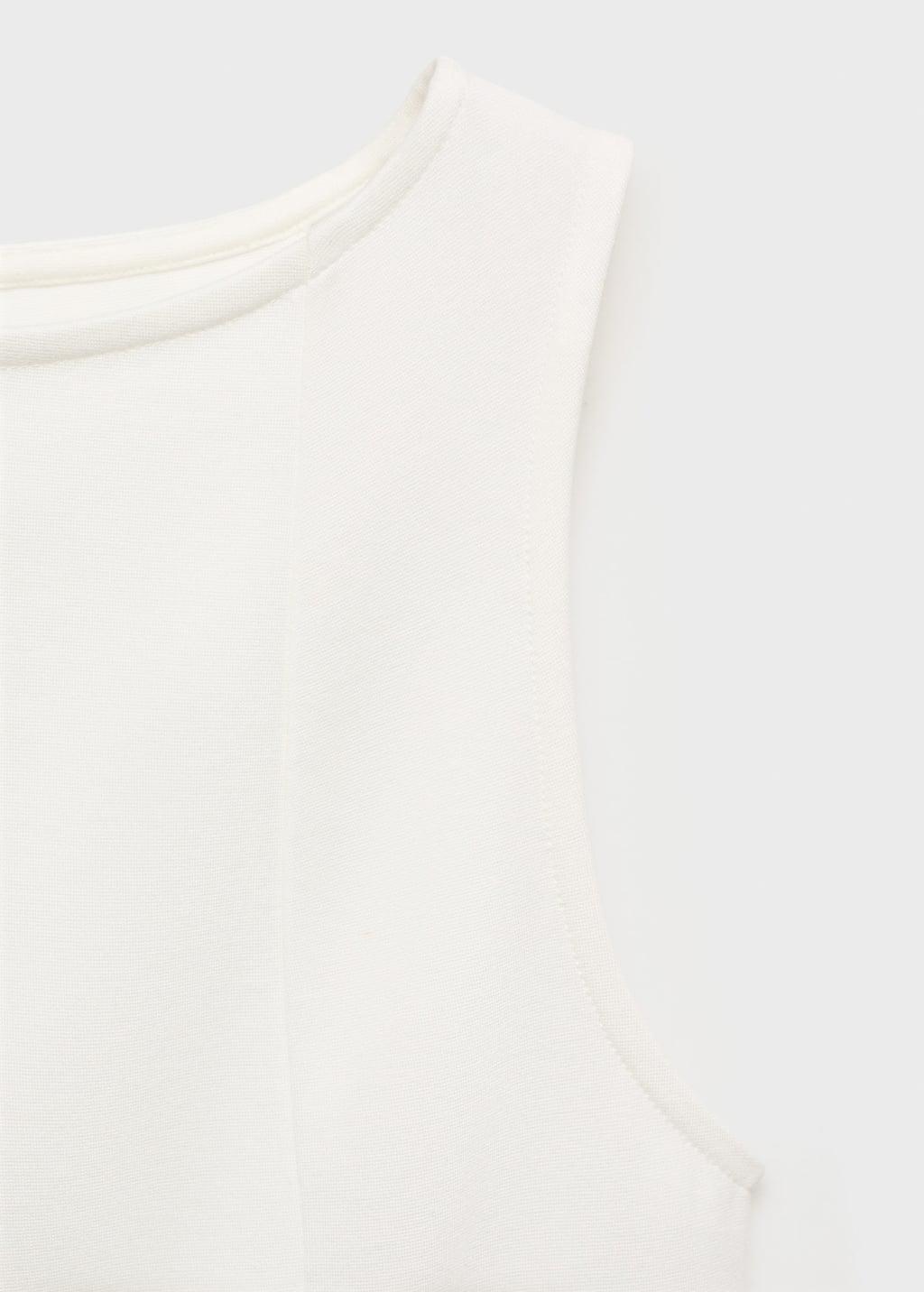 White A-Line Boat Neck Top, , large image number 2