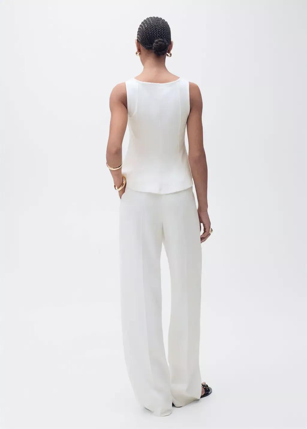 White A-Line Boat Neck Top, , large image number 5