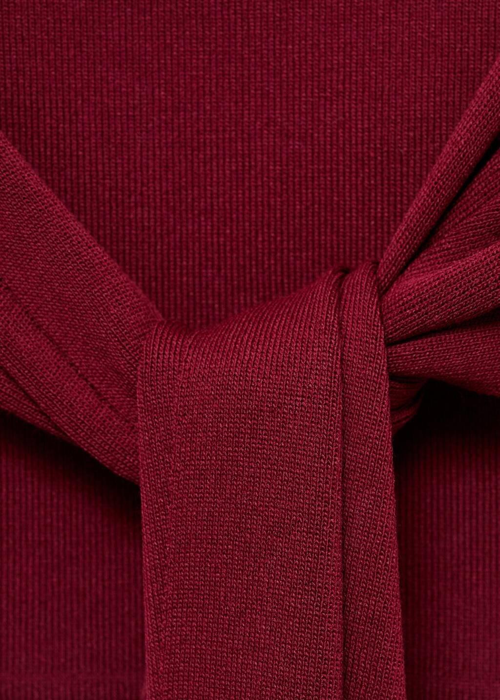 Red Bandeau Top With Knot Detail, , large image number 4
