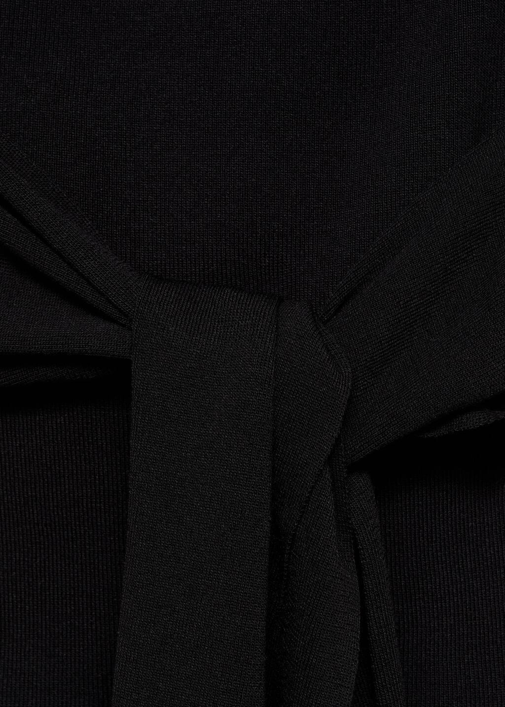 Black Bandeau Top With Knot Detail, , large image number 4