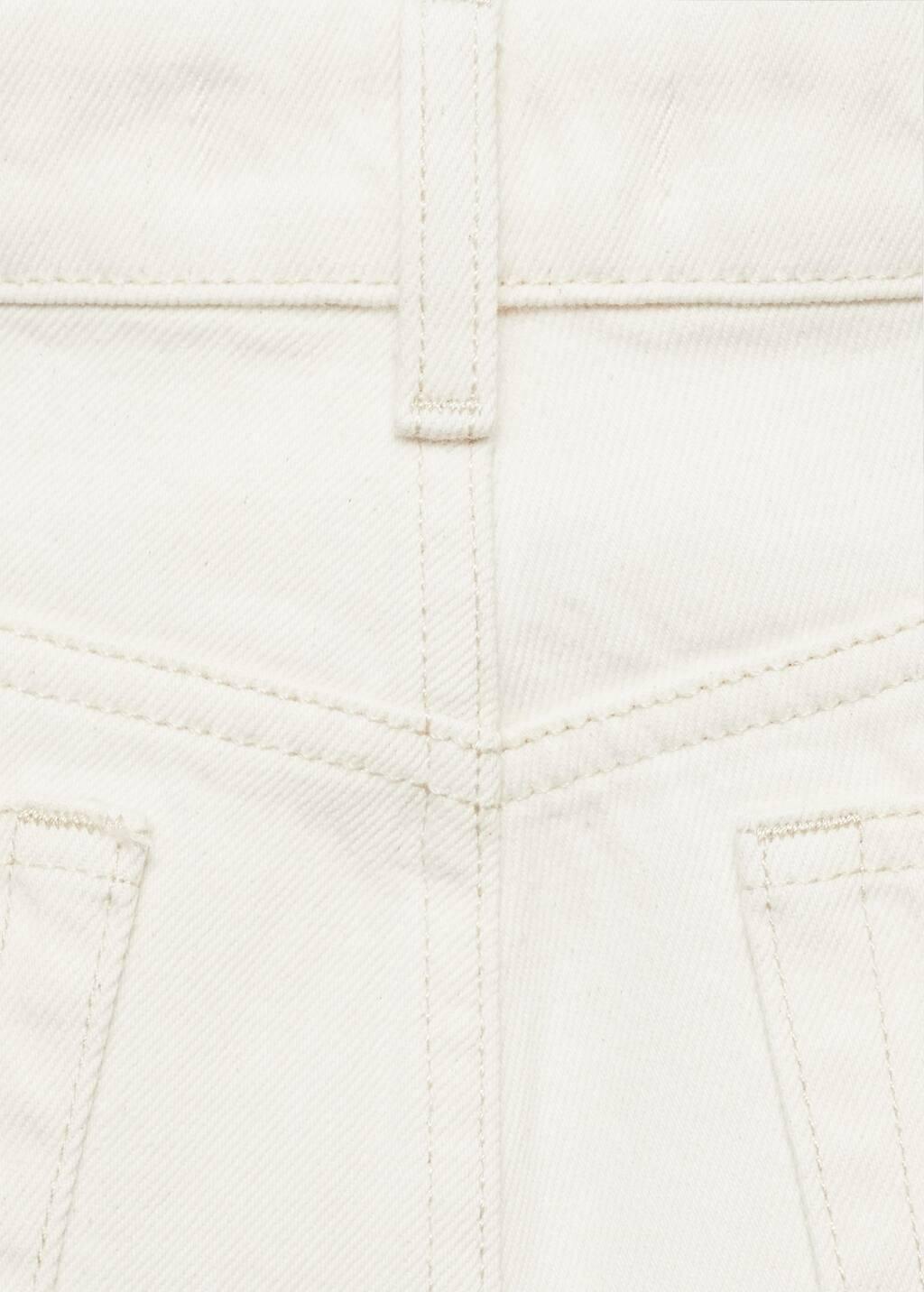 LIGHT BEIGE Wideleg cropped jeans with seam detail, , large image number 4