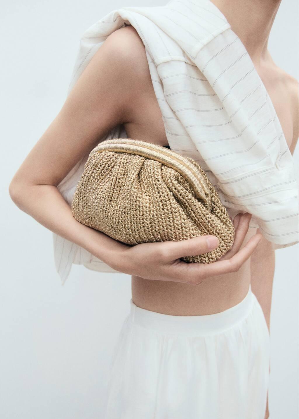 GOLD Glossy finish clutch bag, Gold, large image number 5