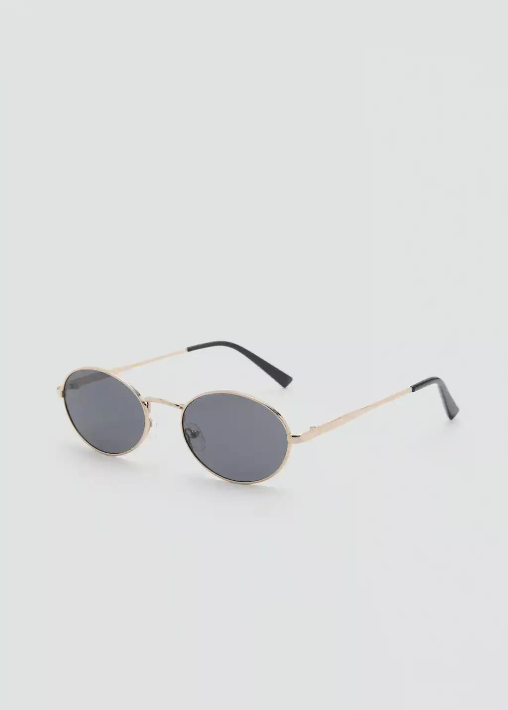 Gold Round Metal-Rimmed Sunglasses, 0201_OR, large image number 0