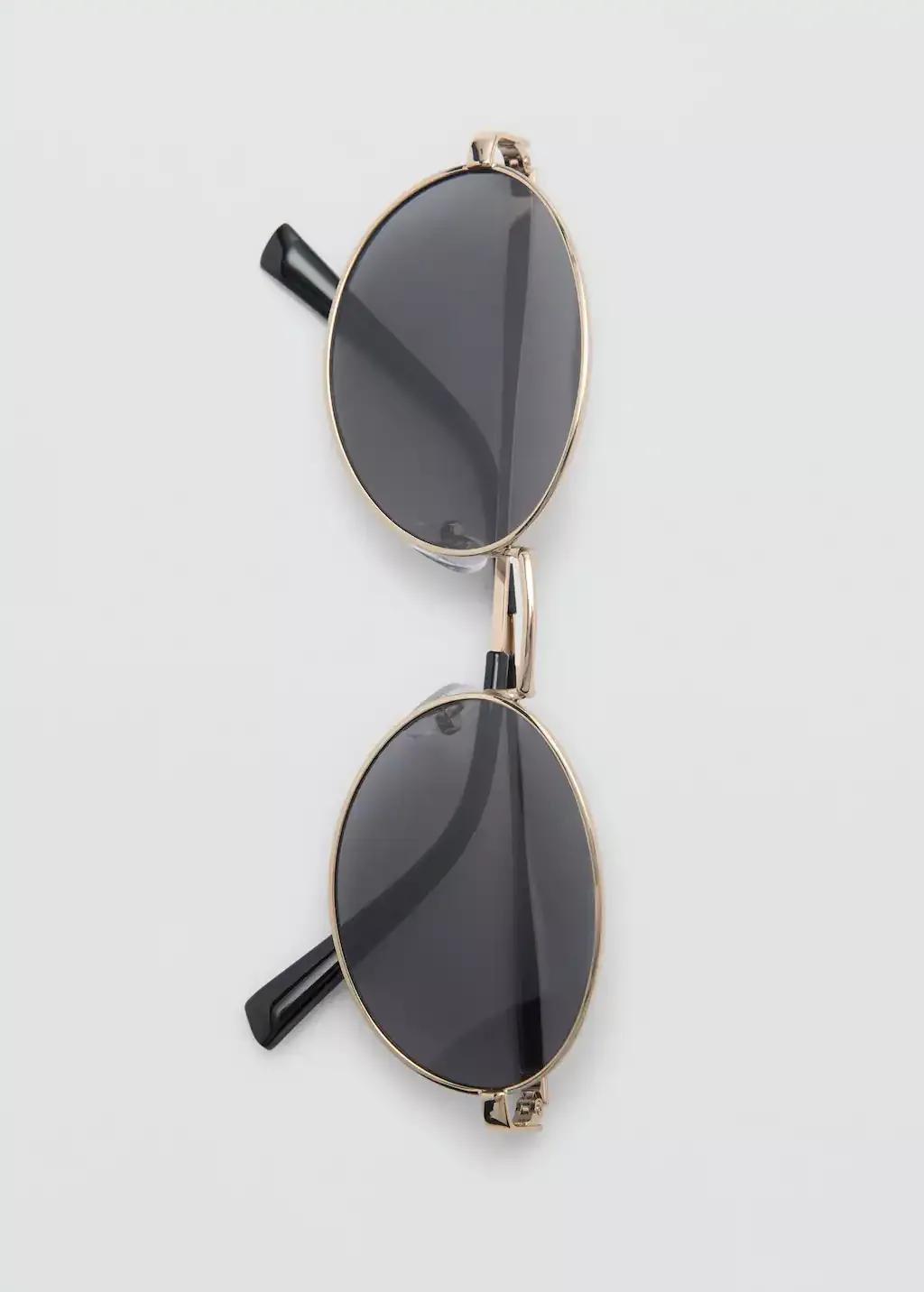 Gold Round Metal-Rimmed Sunglasses, 0201_OR, large image number 2
