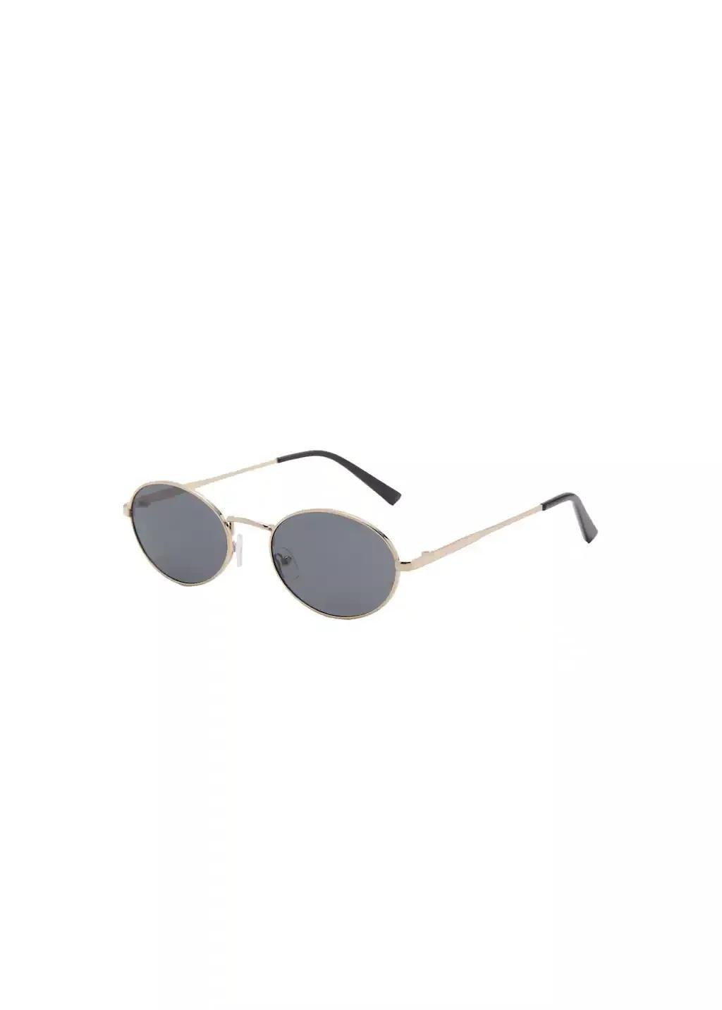 Gold Round Metal-Rimmed Sunglasses, 0201_OR, large image number 3