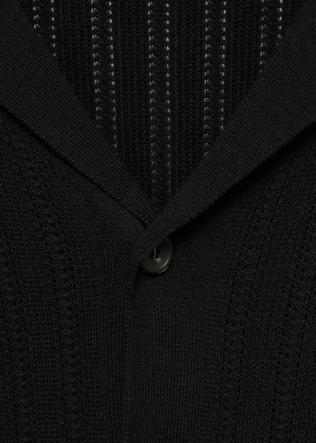 Black Textured Casual Shirt, , large image number 4
