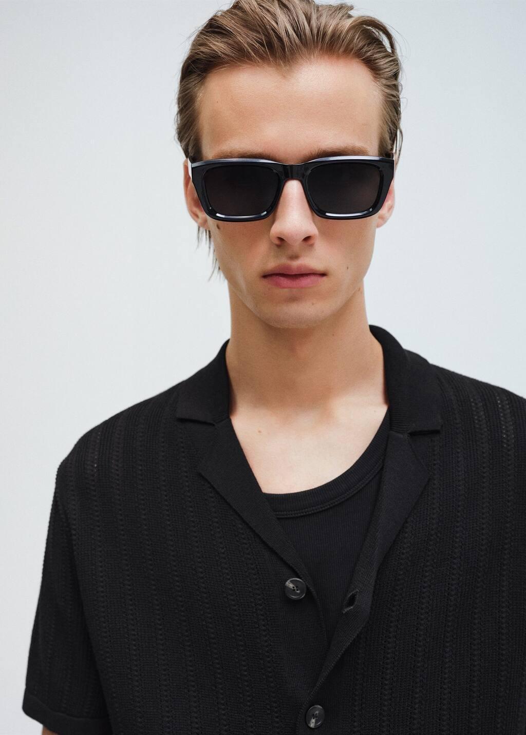 Black Textured Casual Shirt, , large image number 5