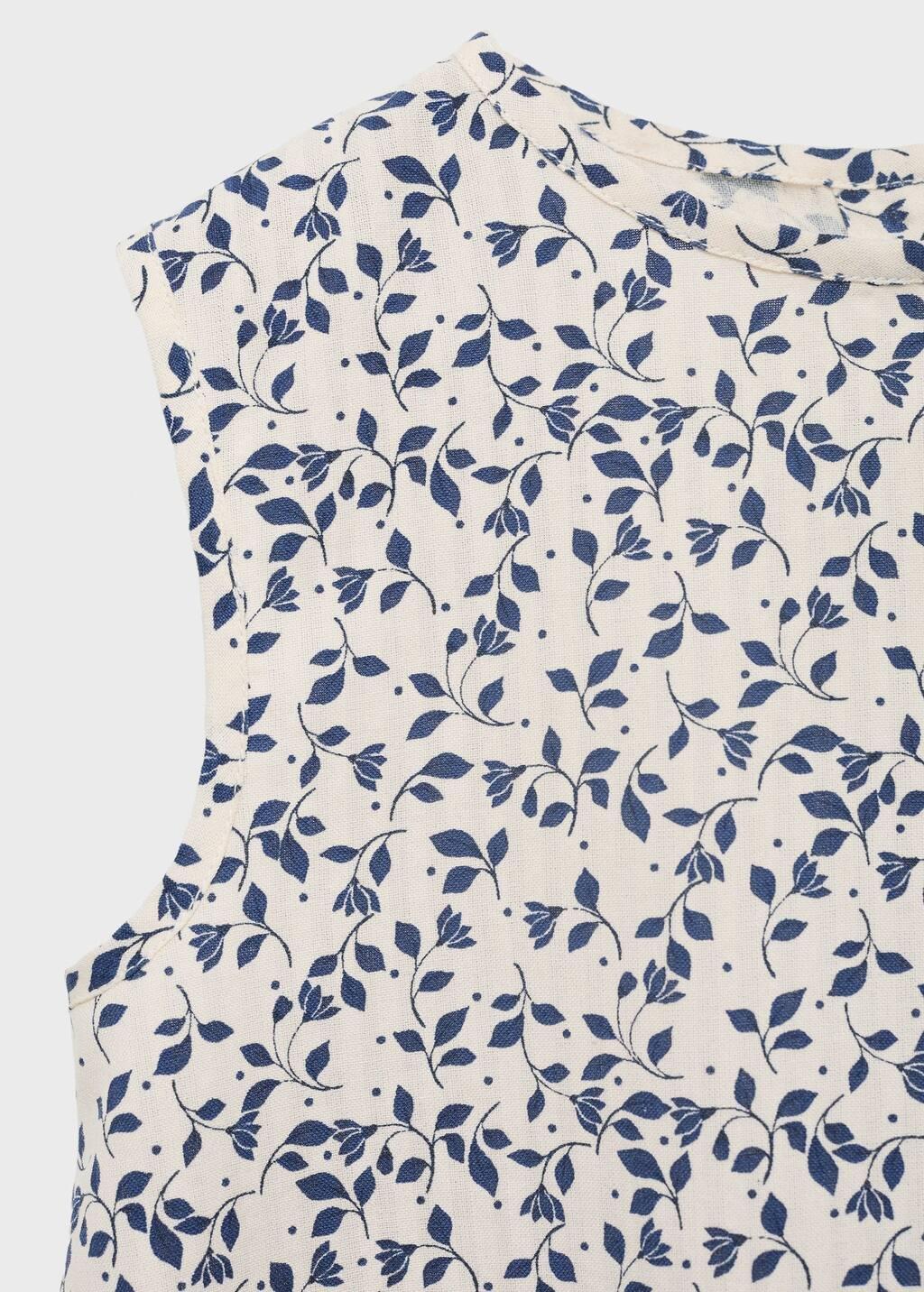 White Sleeveless Printed Blouse, Baby Girl, , large image number 3