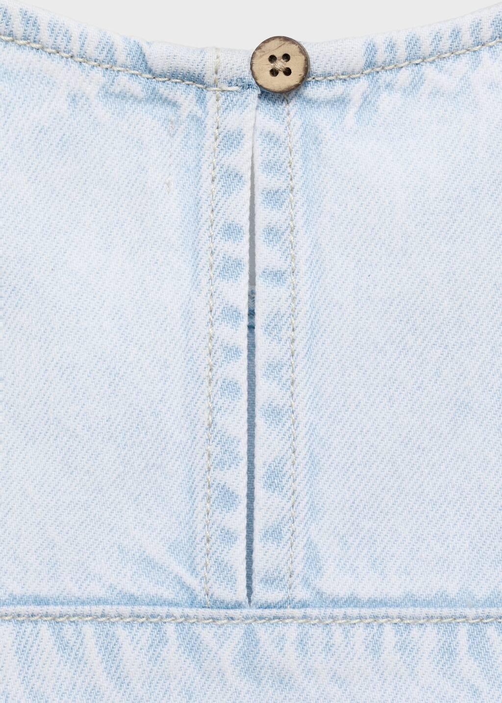 Blue Frilled Denim Shirt, Kids Girl, , large image number 3