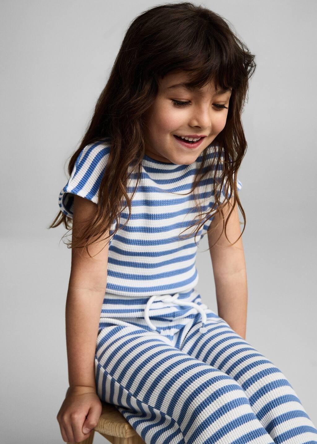 Navy Striped Long Jumpsuit, Baby Girl, , large image number 2