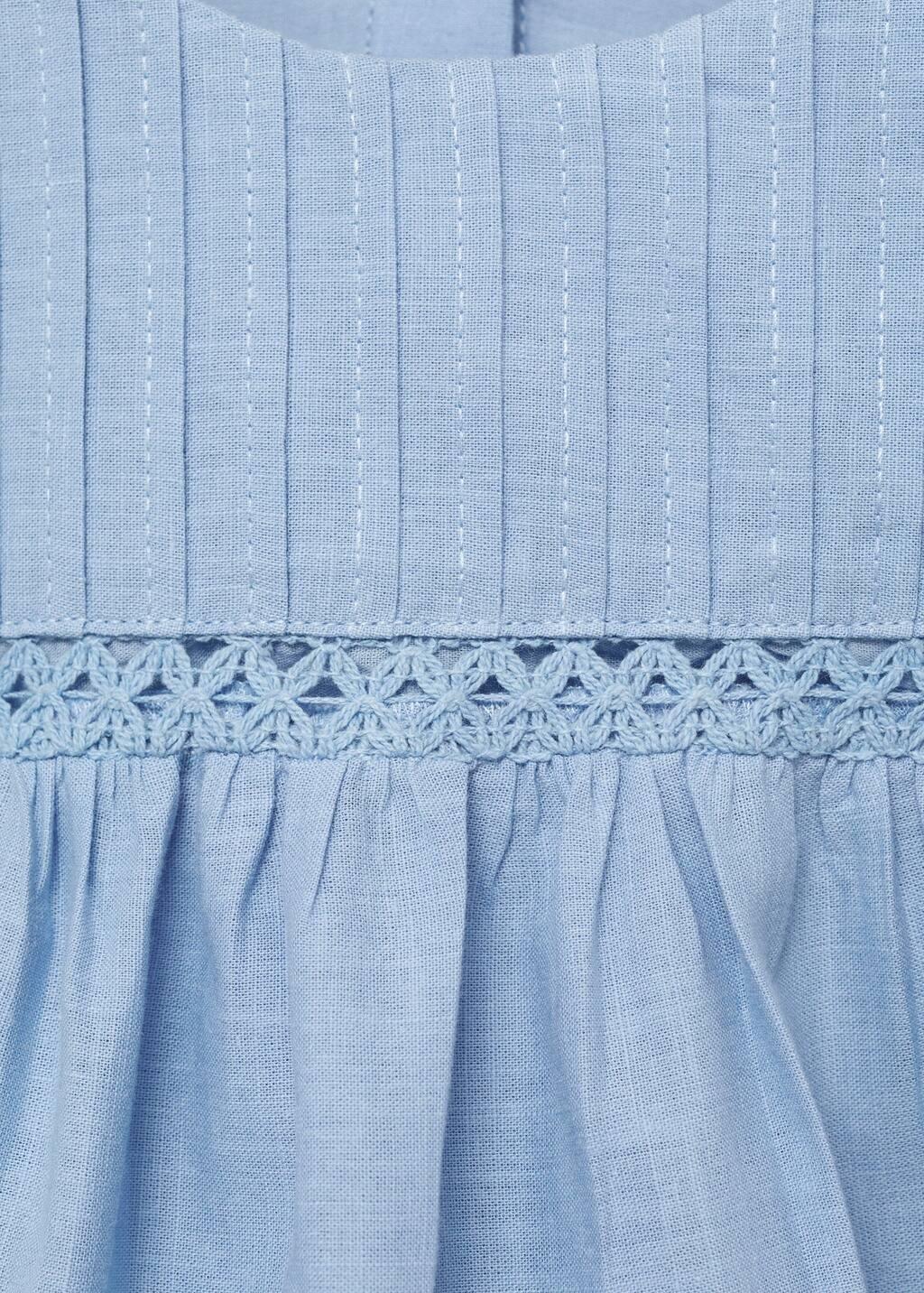 Blue Lt Pastel Embroidered Detail Dress, Baby Girl, Light-Pastel Blue, large image number 1