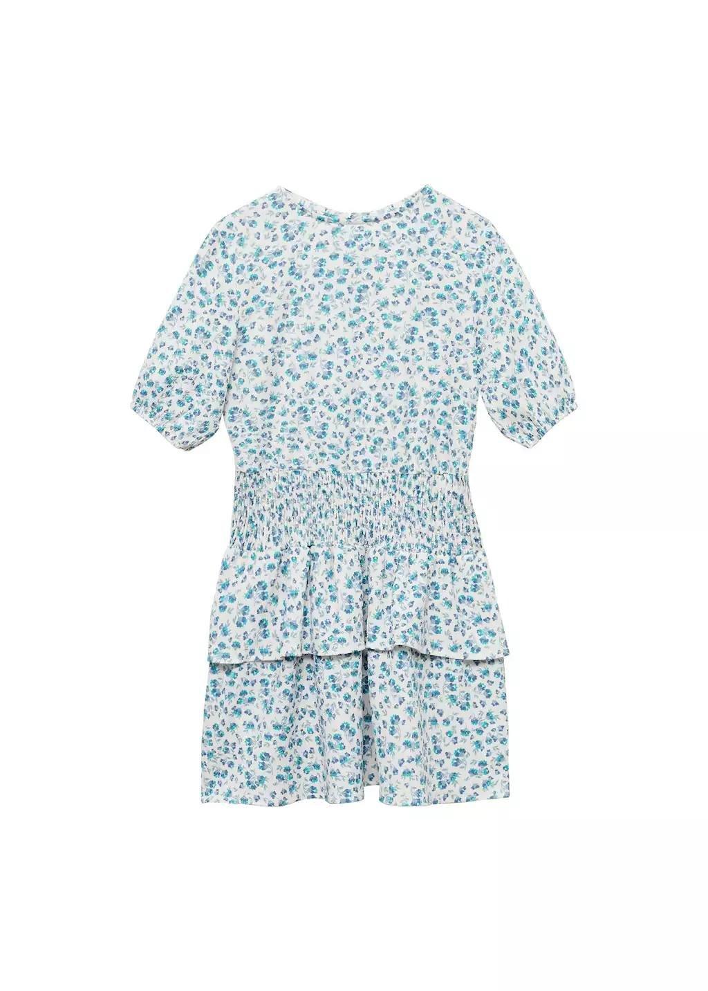 White Floral Ruffle Dress, Kids Girl, , large image number 3
