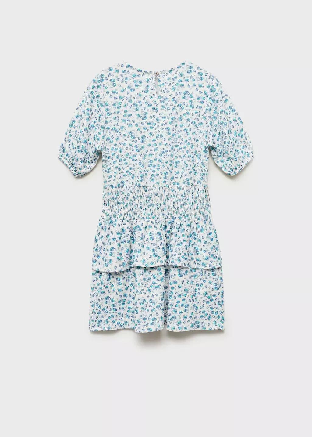 White Floral Ruffle Dress, Kids Girl, , large image number 5