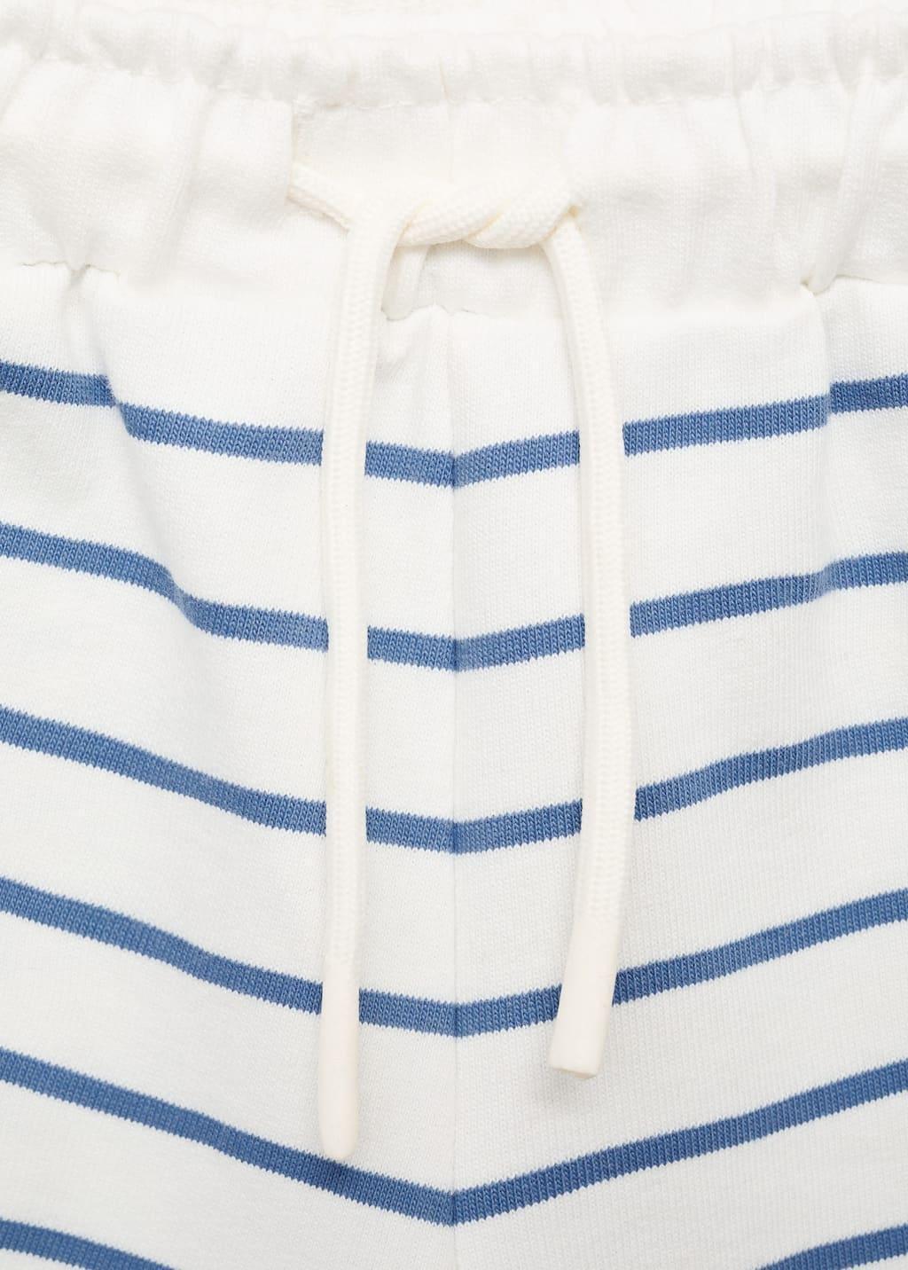 Blue Striped Cotton Bermuda Shorts, Baby Boy, , large image number 5