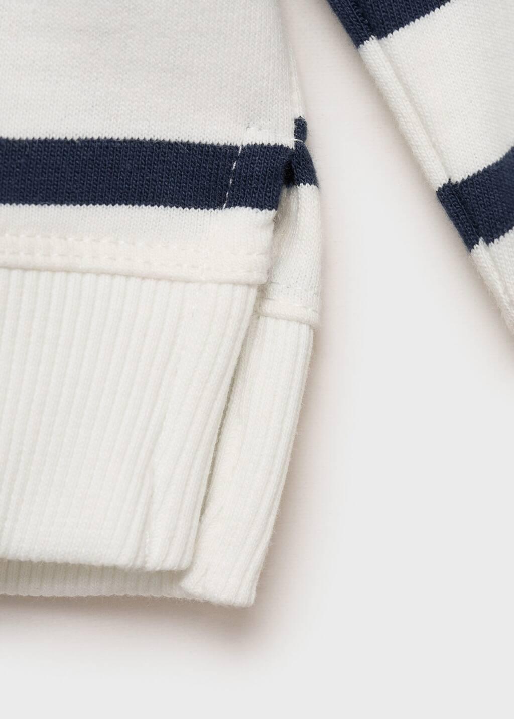 Navy Striped Cotton-Blend Sweatshirt, Baby Boy, , large image number 5