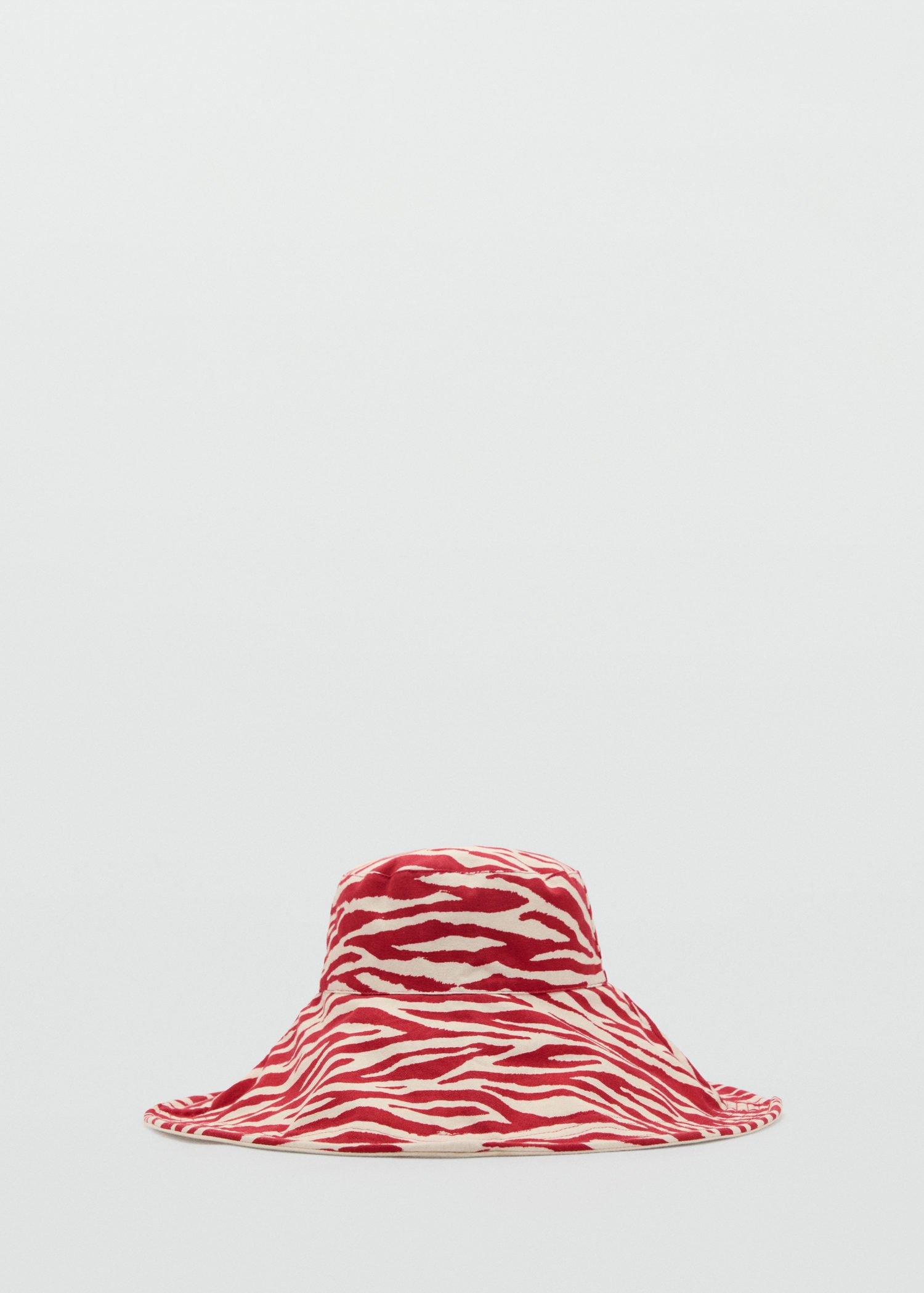 RED Reversible zebra-print bucket hat, Red, large image number 6