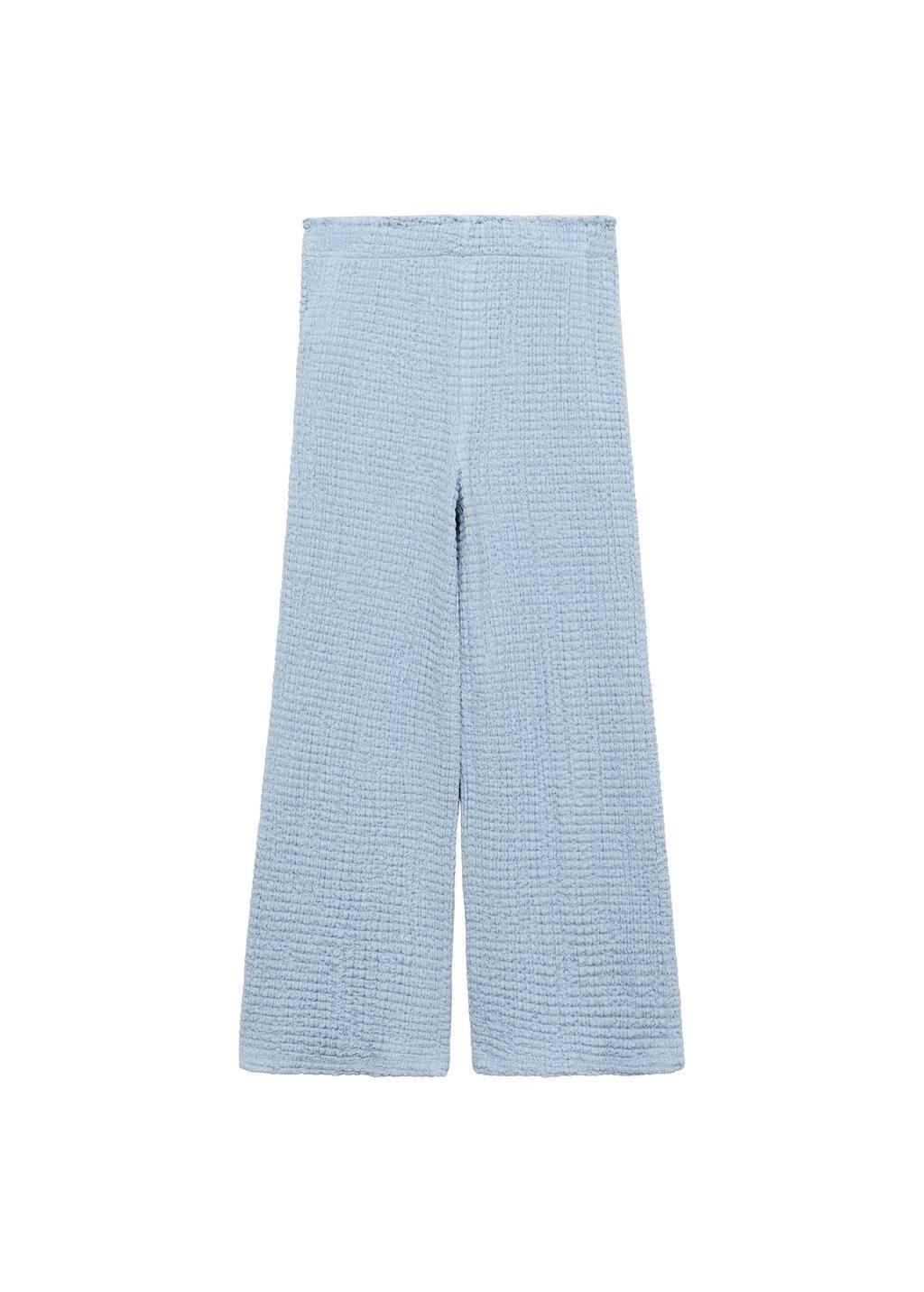 Blue Textured Culotte Regular, Kids Girls, , large image number 0