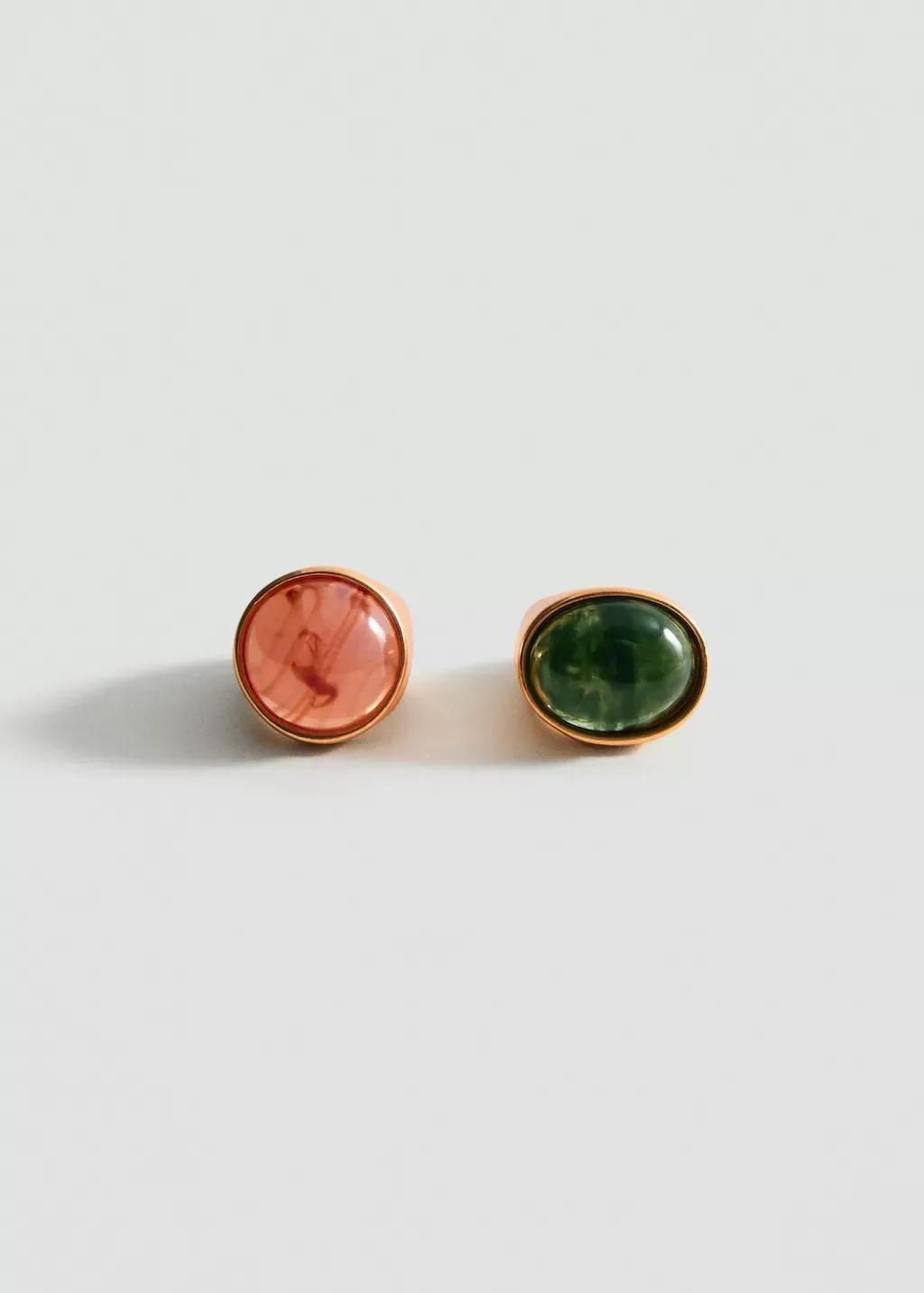 Gold Set Of 2 Combined Resin Rings, , large image number 3