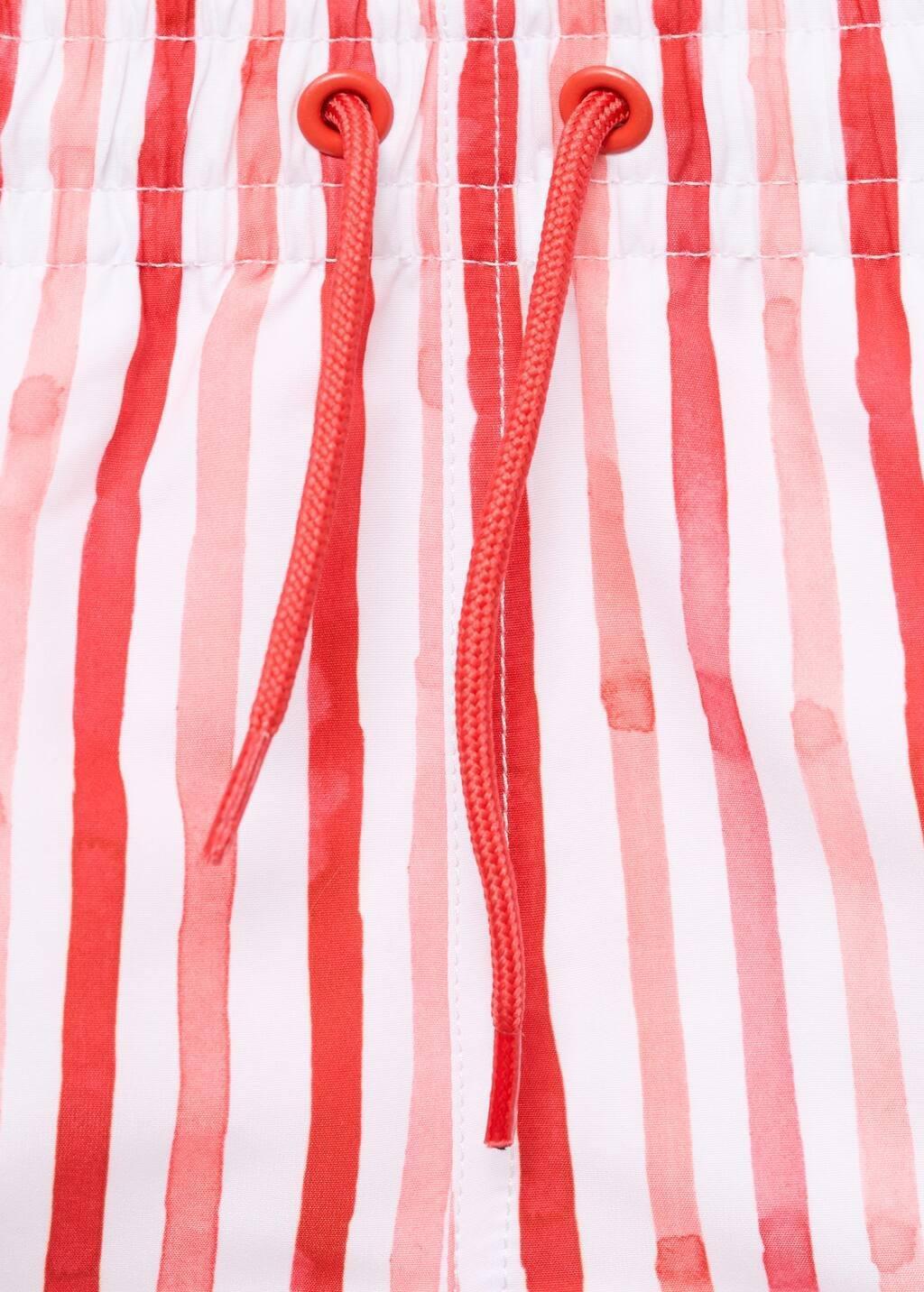 Red Striped Drawstring Swimsuit, Kids Boy, , large image number 2