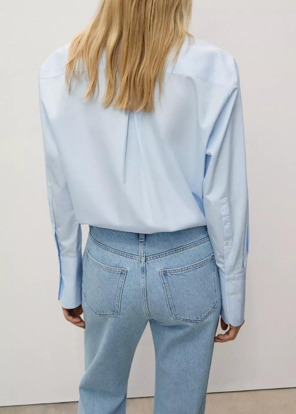 Blue Matilda Medium-Rise Straight-Fit Jeans, , large image number 3