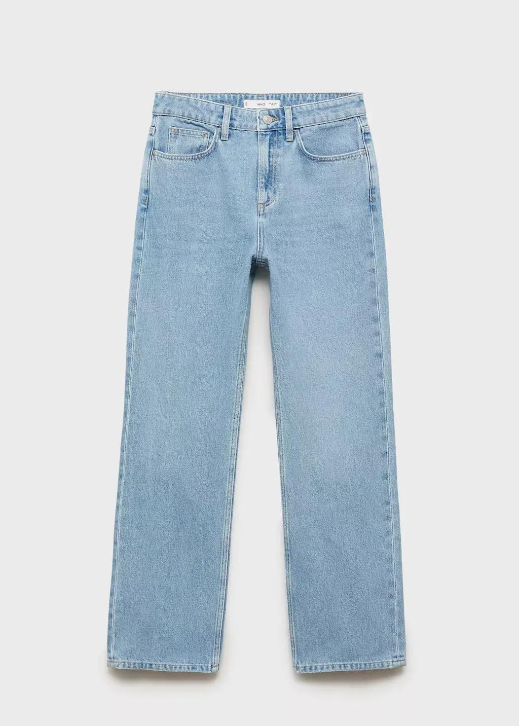 Blue Matilda Medium-Rise Straight-Fit Jeans, , large image number 4