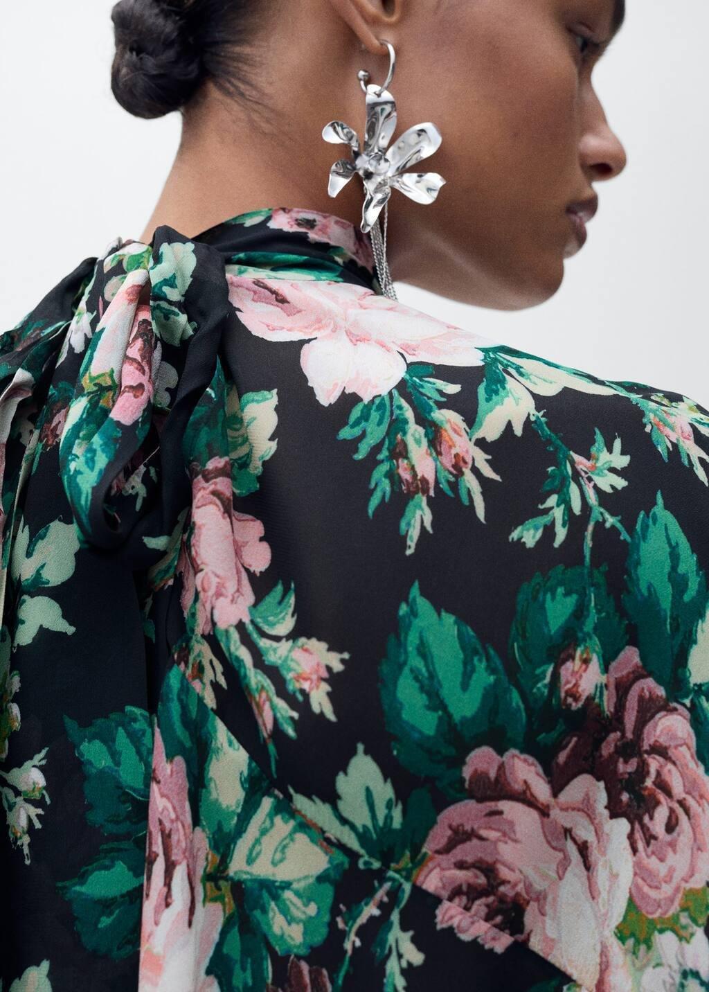 Floral Brunch Cropped Blouse, , large image number 2