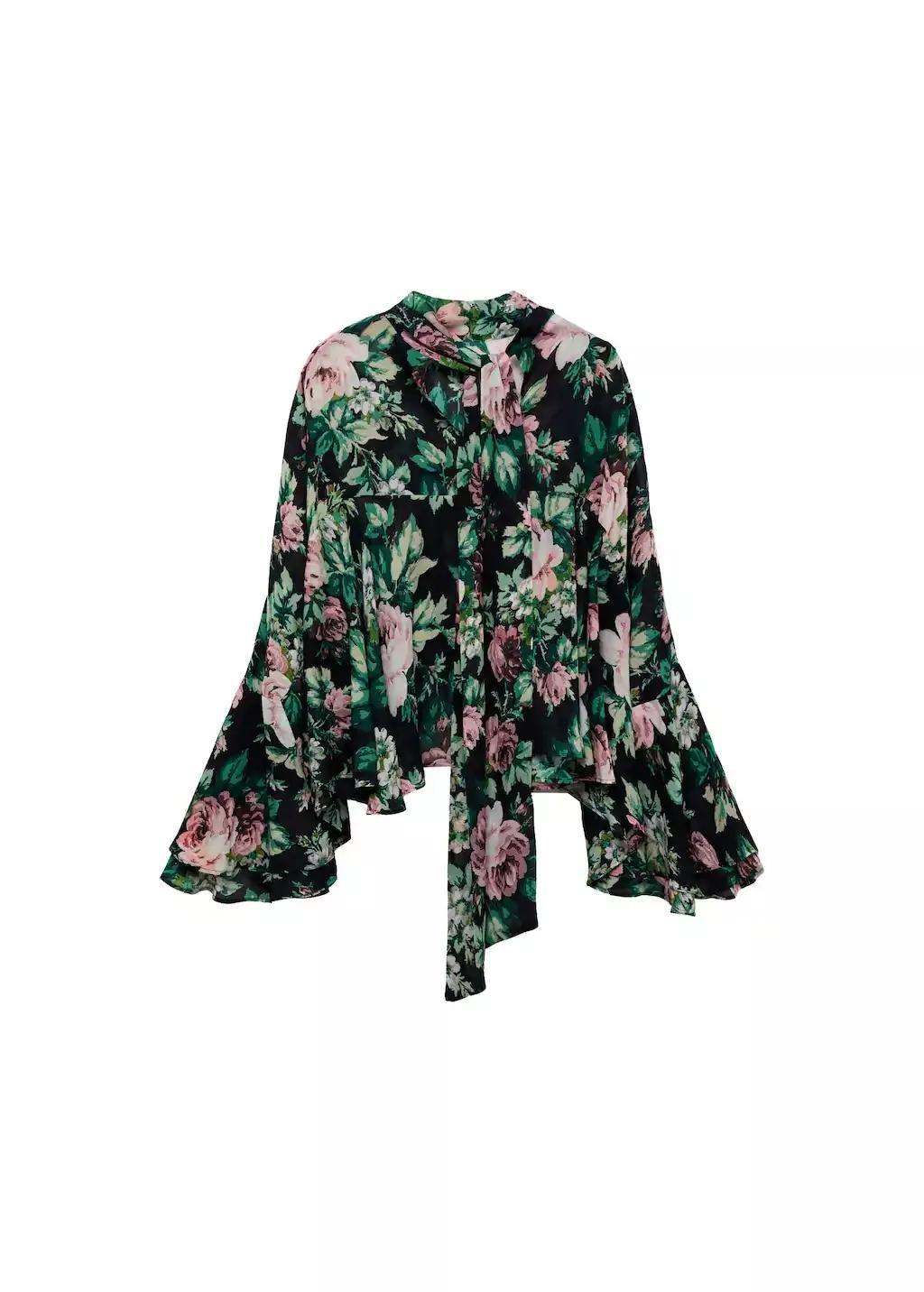 Floral Brunch Cropped Blouse, , large image number 3