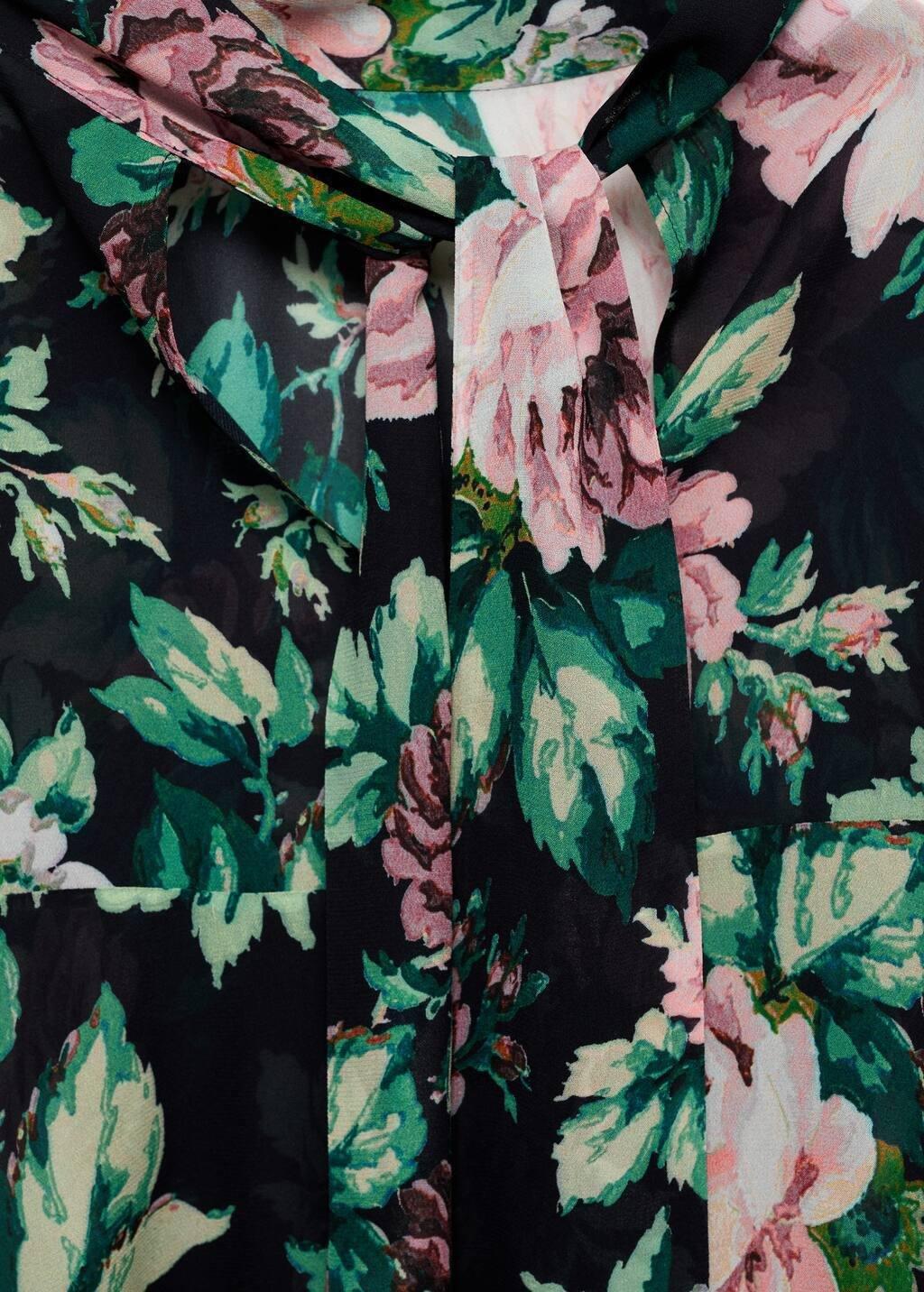Floral Brunch Cropped Blouse, , large image number 5