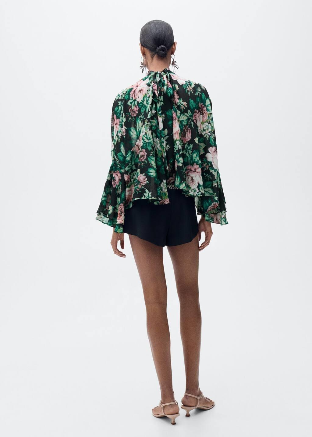Floral Brunch Cropped Blouse, , large image number 7