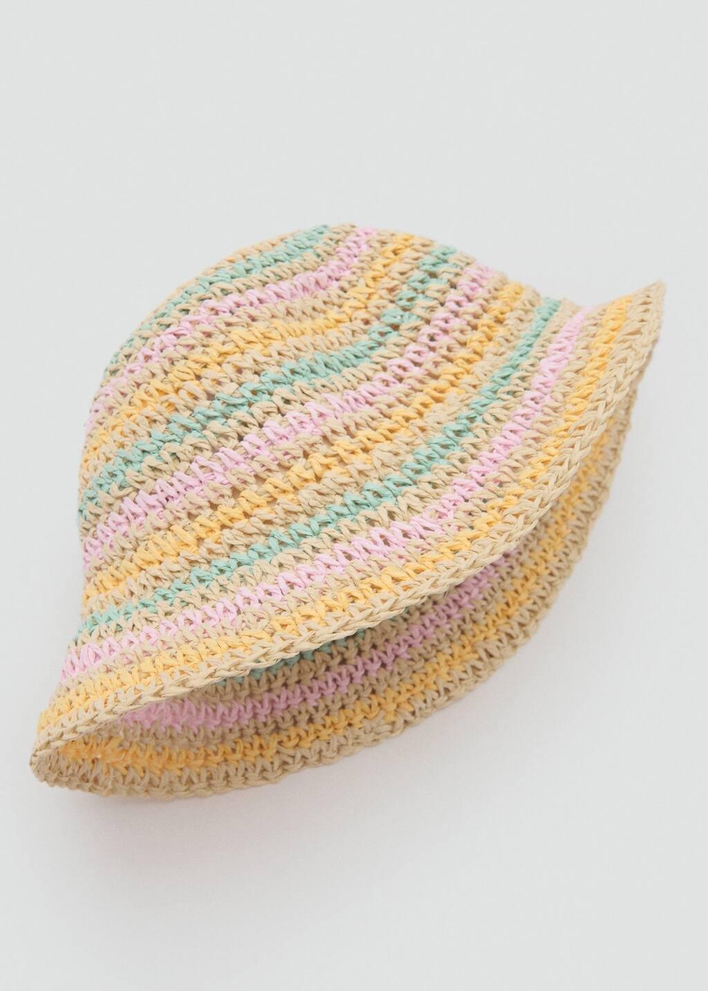 Pink Raffia Hat, Baby Girl, , large image number 1