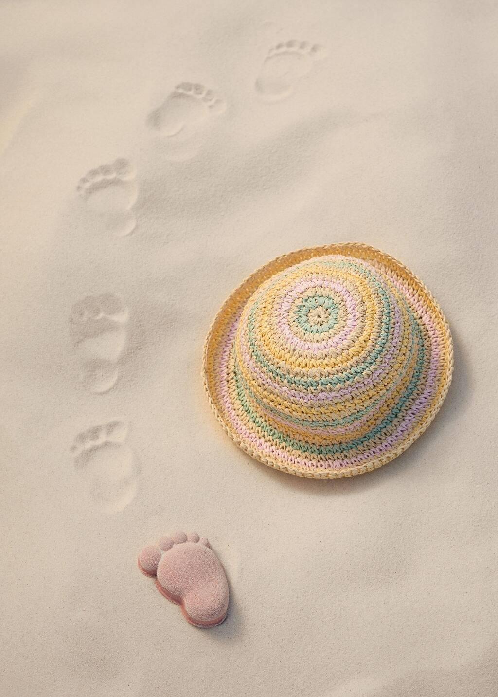 Pink Raffia Hat, Baby Girl, , large image number 2