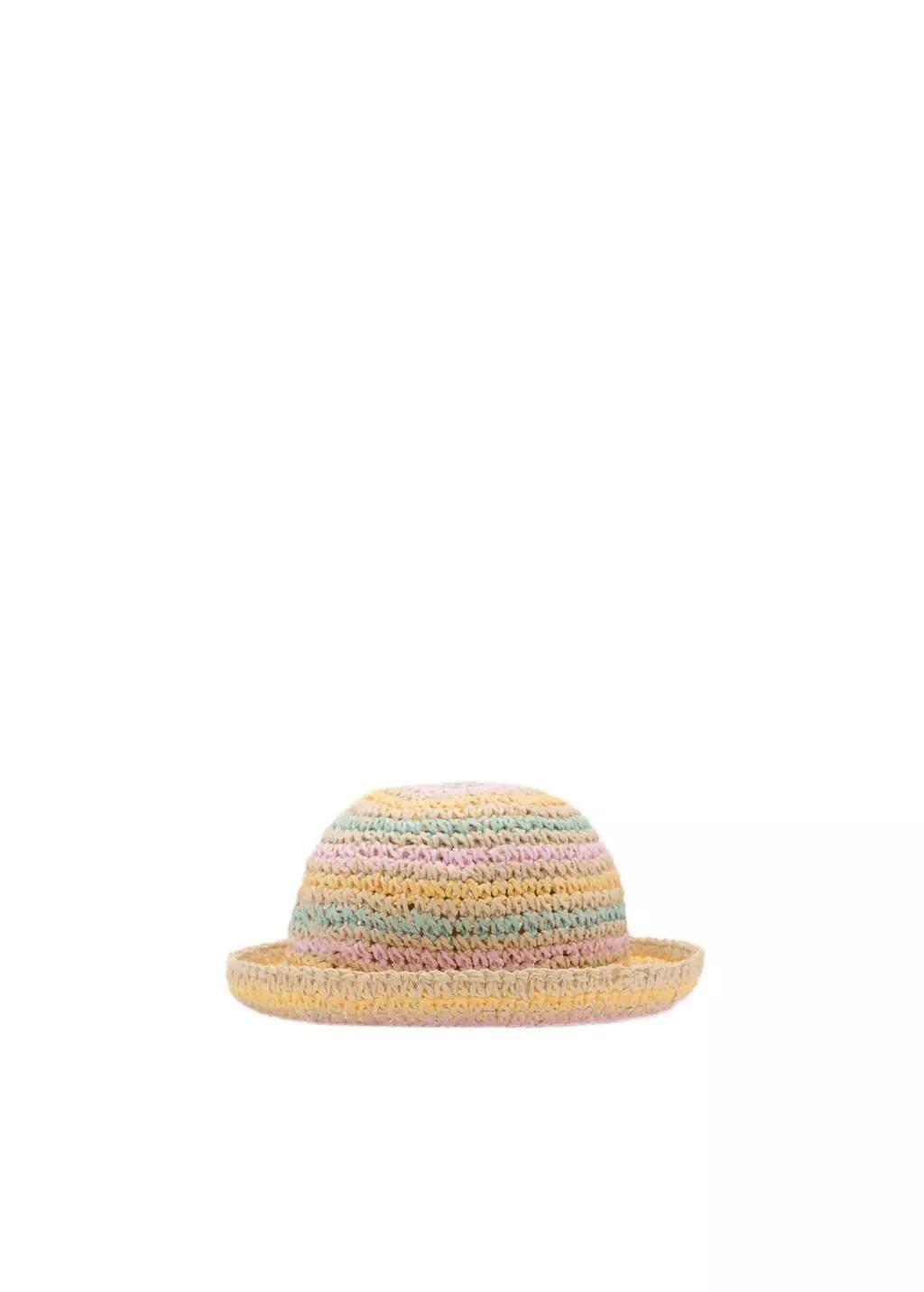 Pink Raffia Hat, Baby Girl, , large image number 3