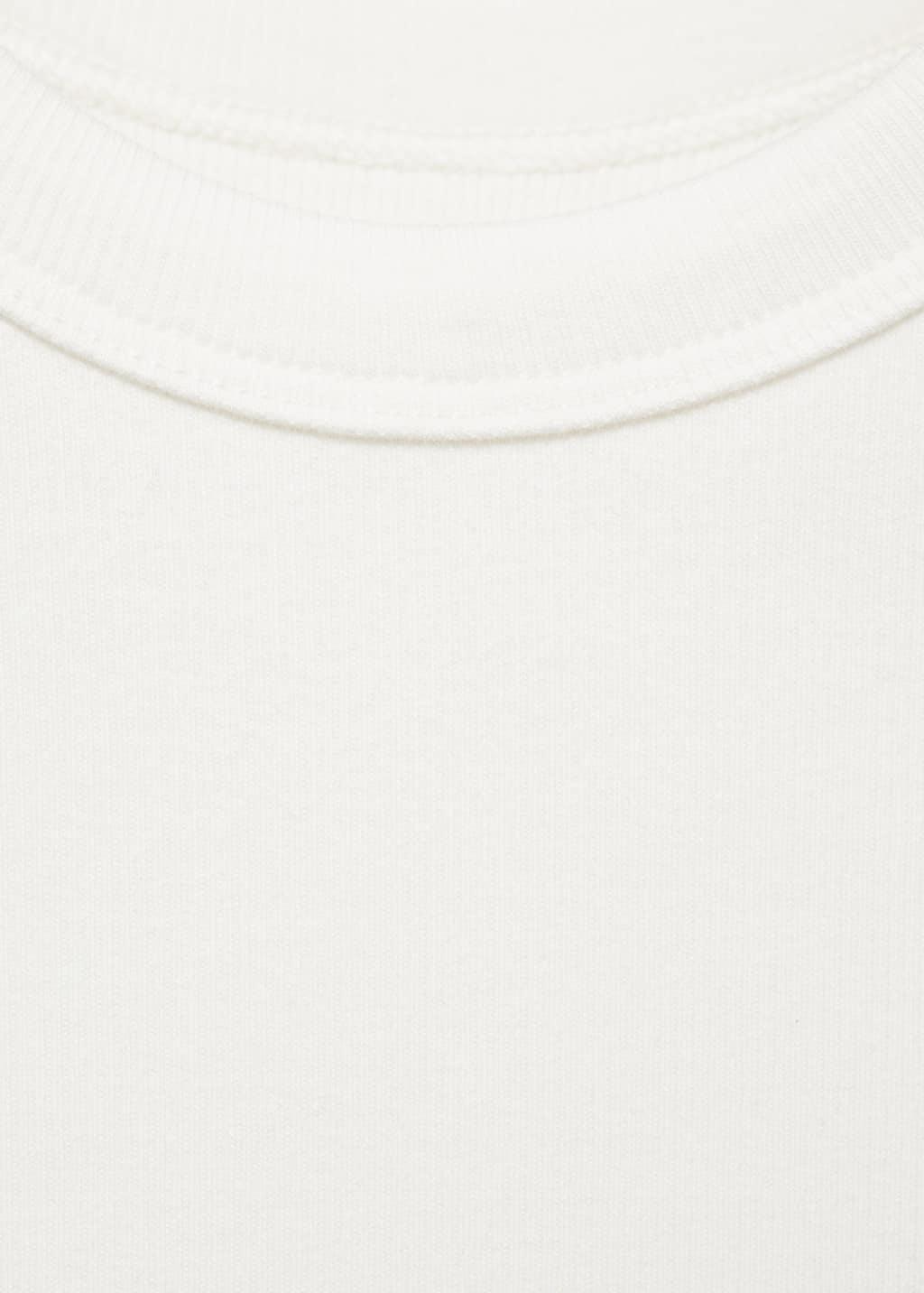 White Knitted Cropped Top, Kids Girl, , large image number 2