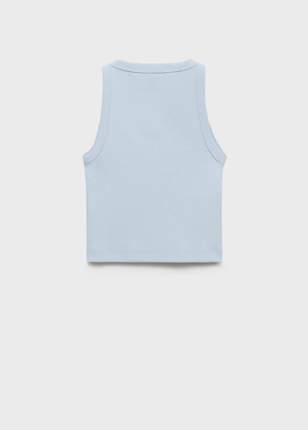 LT-PASTEL BLUE Knitted cropped top, Kids Girl, , large image number 1