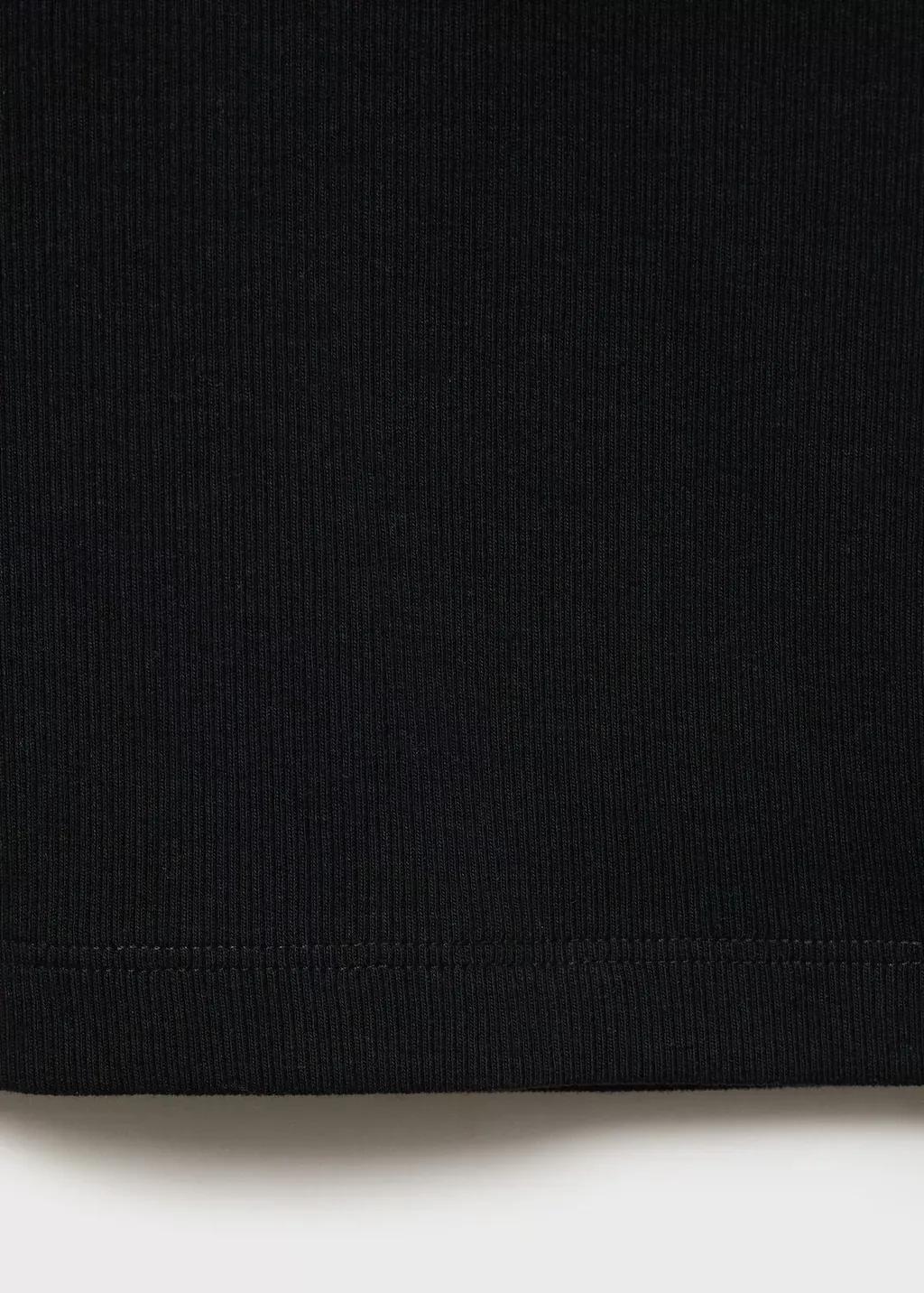 BLACK Knitted cropped top, Kids Girl, , large image number 2