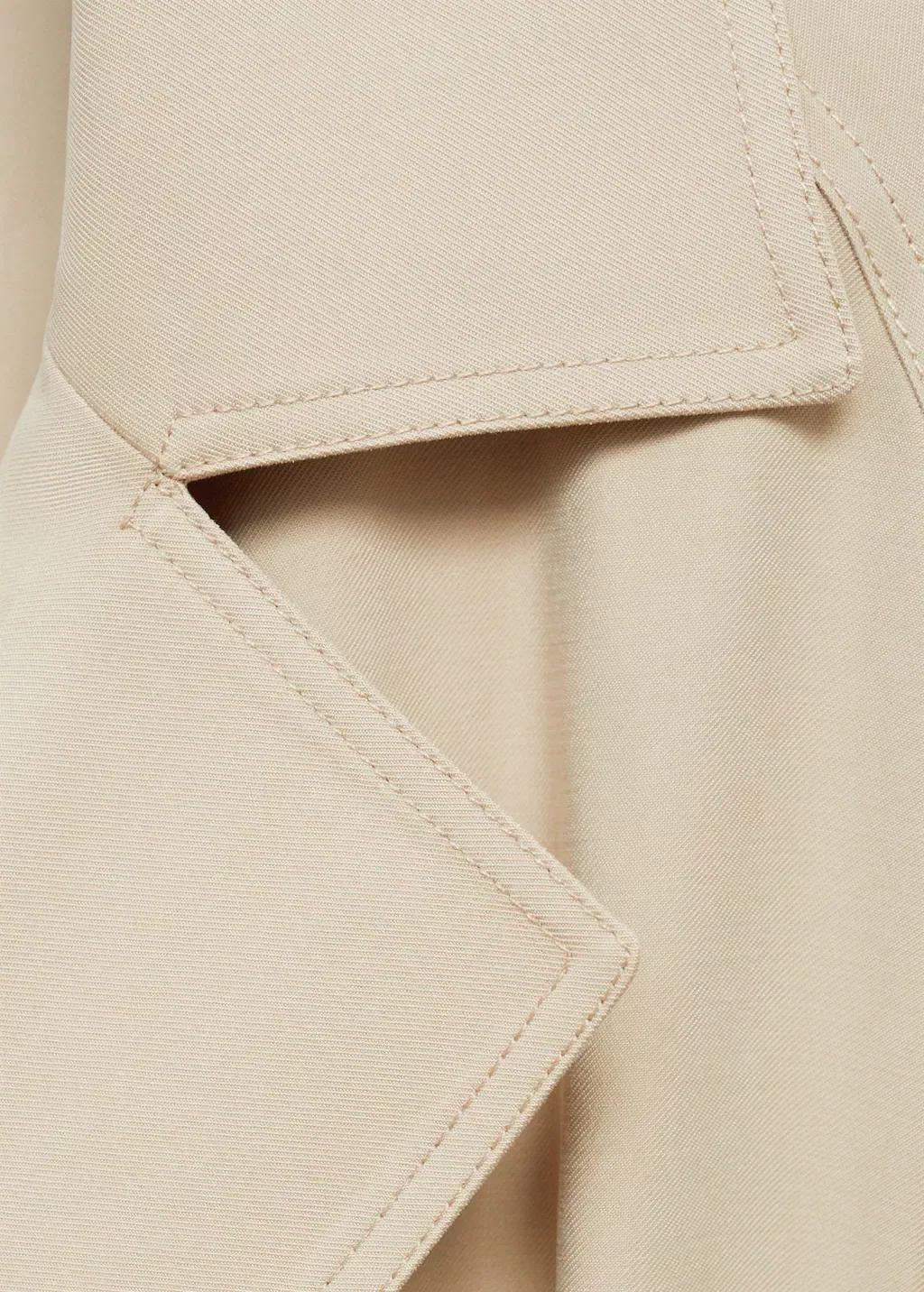 Grey Lt Pastel Soft Trench Coat With Belt, , large image number 8