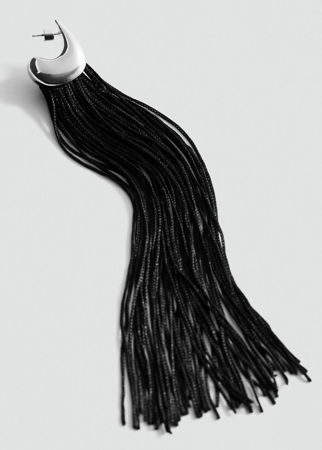 Silver Waterfall Drop Earrings, Silver, large image number 1