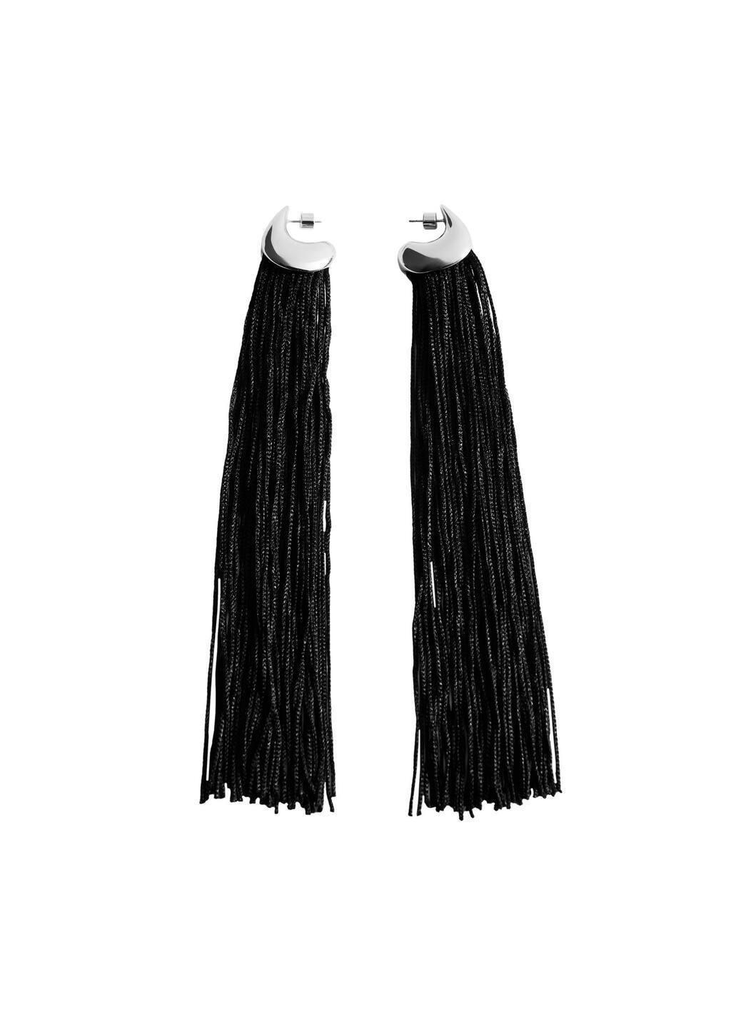 Silver Waterfall Drop Earrings, Silver, large image number 2