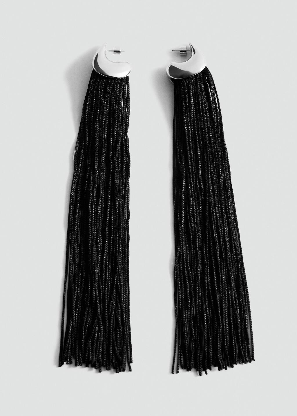 Silver Drop Earrings, Silver, large image number 4