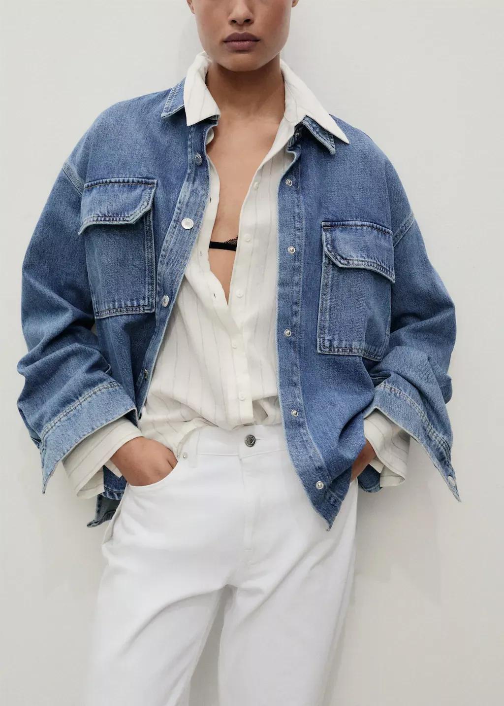 White Mid-Rise Straight Jeans, , large image number 2