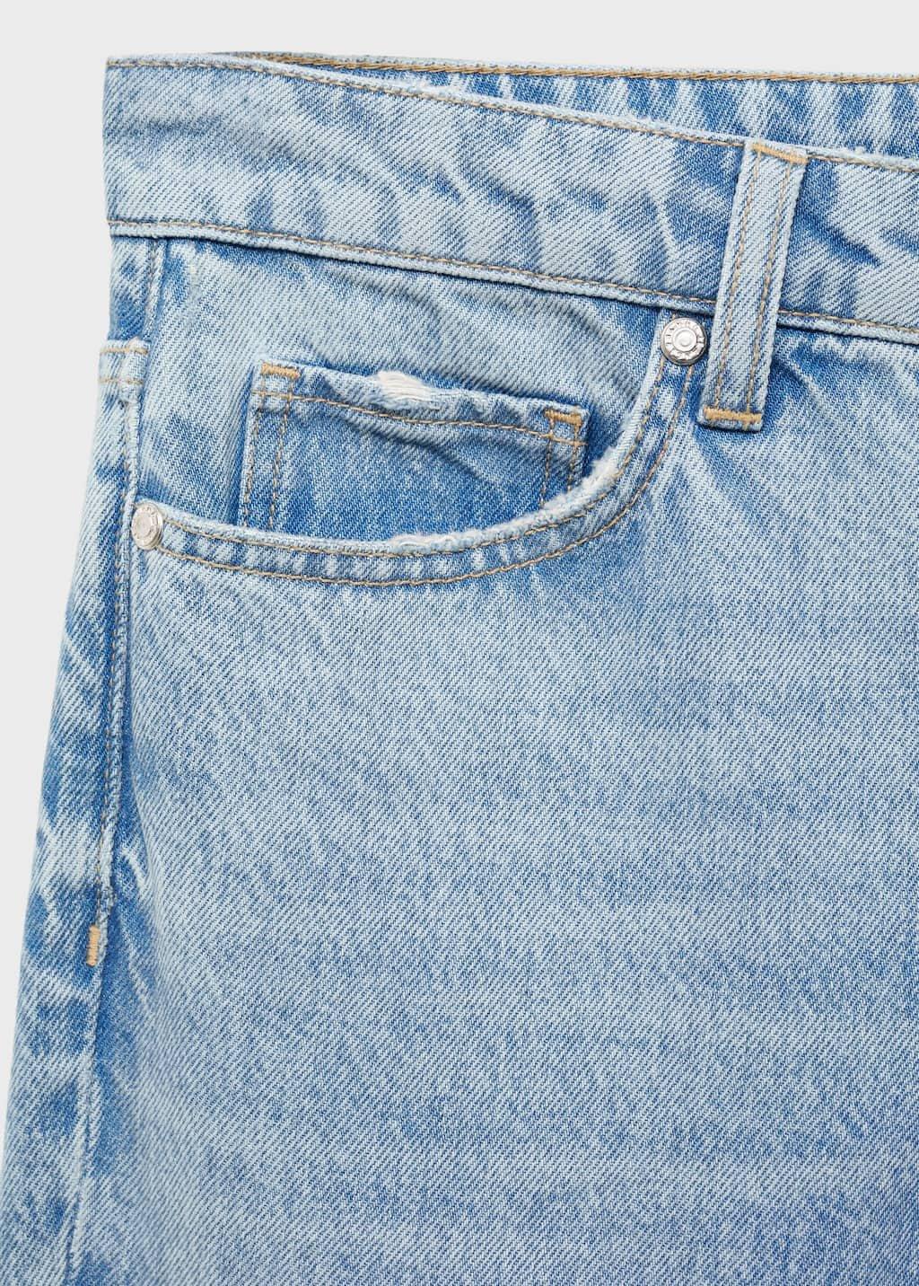 Blue Mid-Rise Straight Jeans, , large image number 4