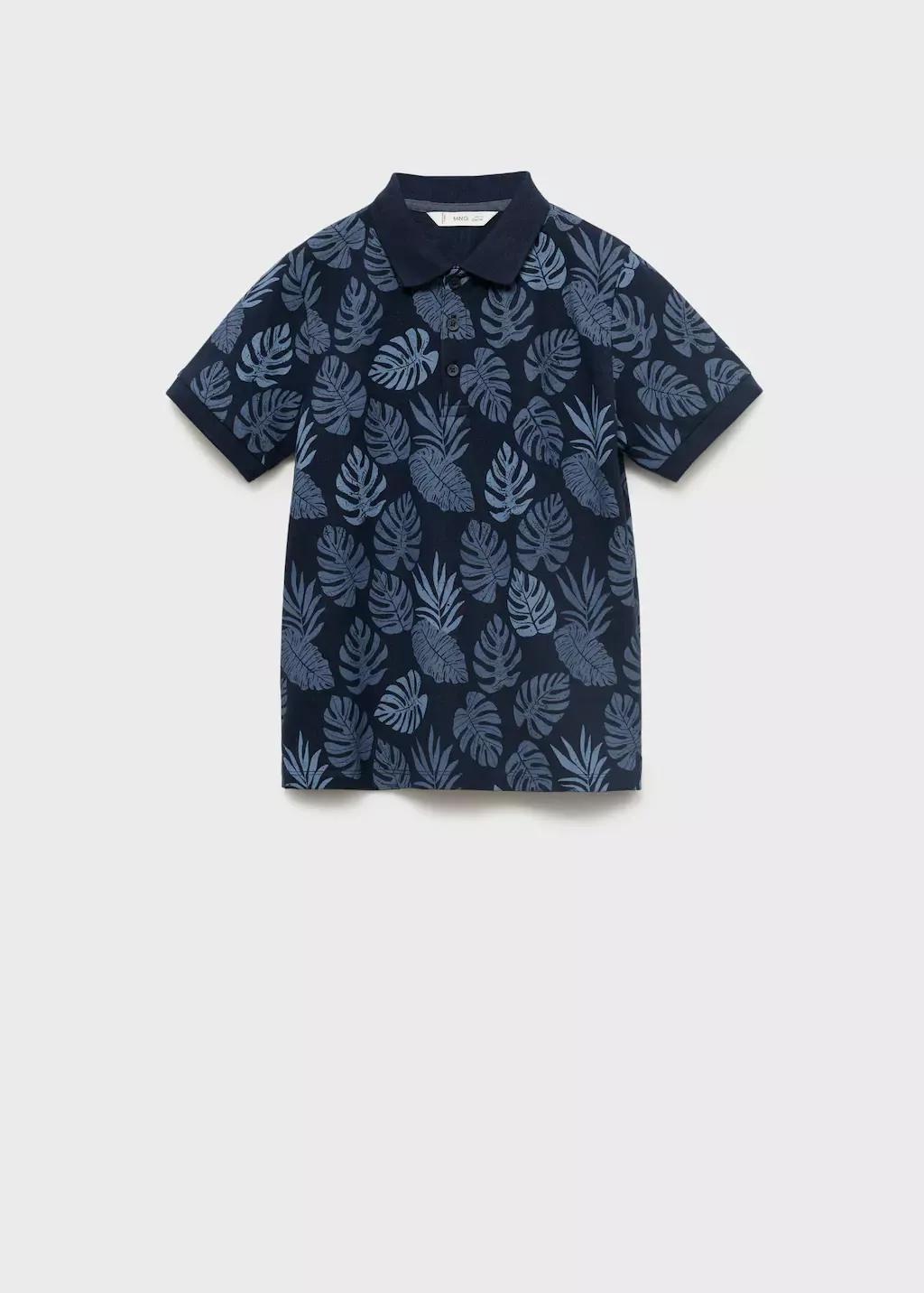 NAVY Printed cotton polo shirt, Kids Boy, , large image number 0
