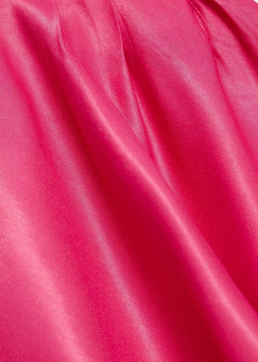 Pink Ruched Asymmetric Midi Dress, , large image number 4
