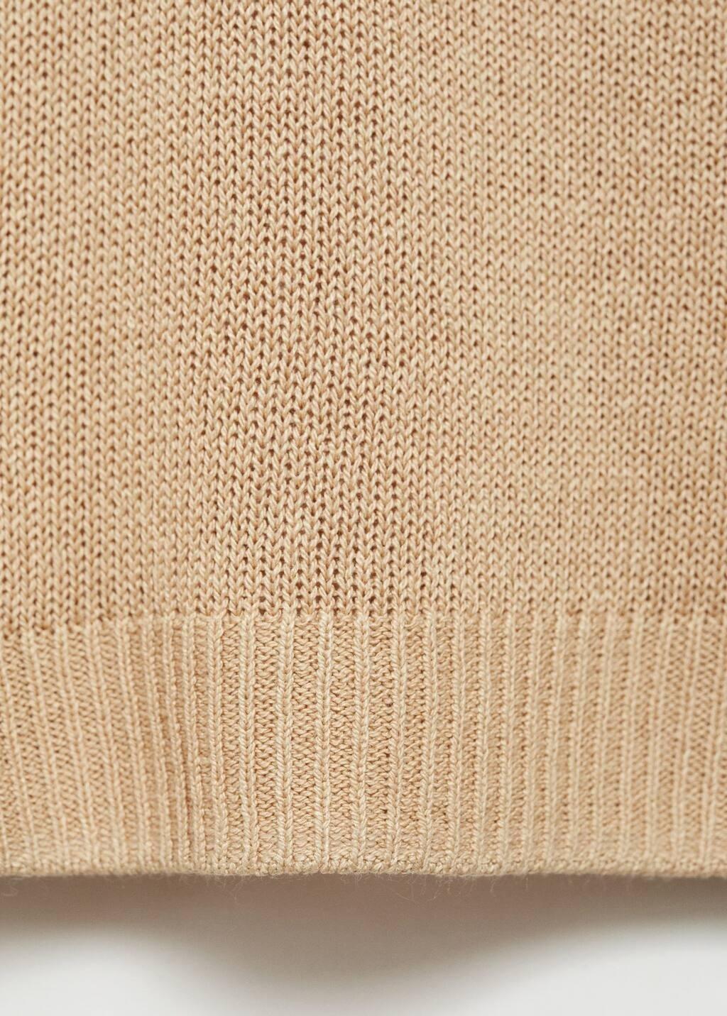 MEDIUM BROWN Linen-blend boat-neck sweater, , large image number 2