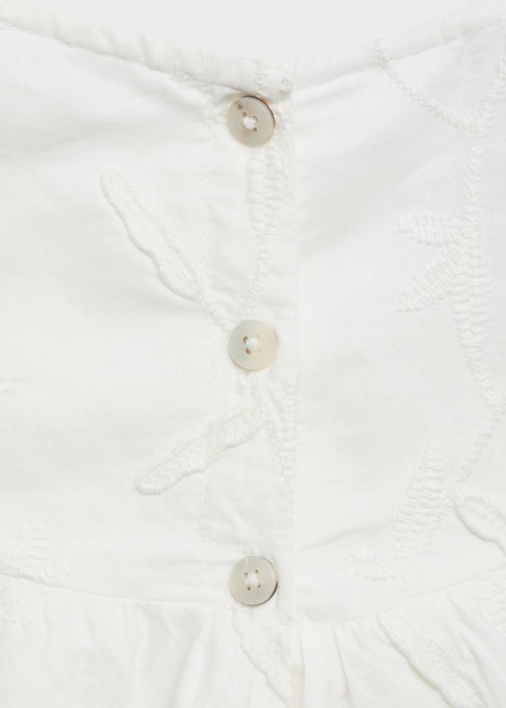 WHITE Floral embroidery dress, Baby Girl, , large image number 2