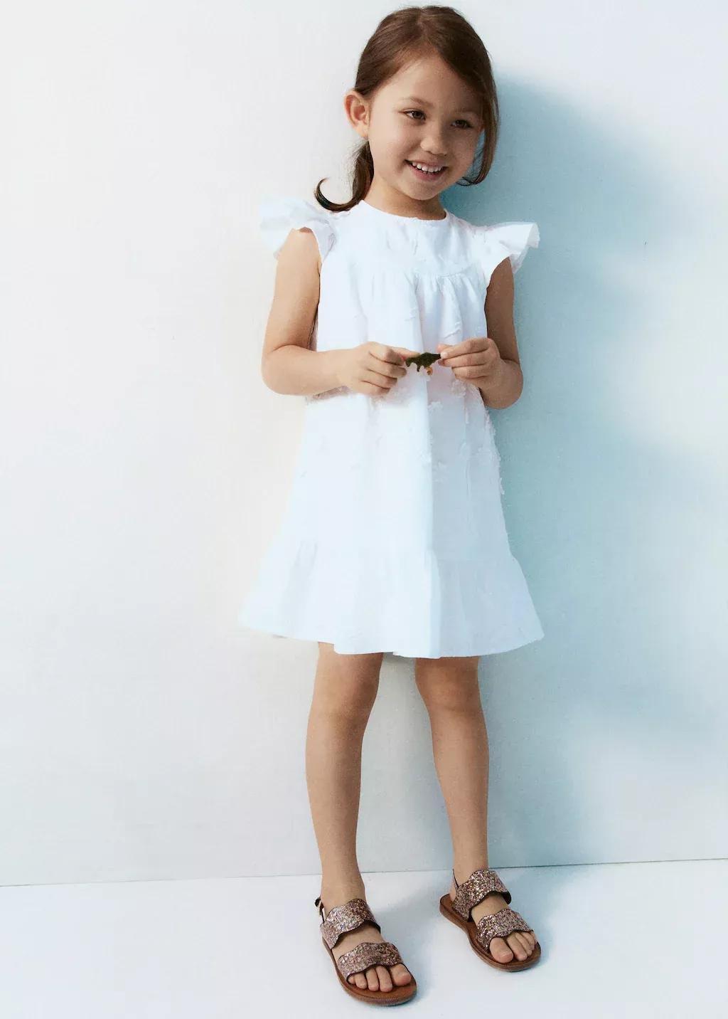 WHITE Floral embroidery dress, Baby Girl, , large image number 3